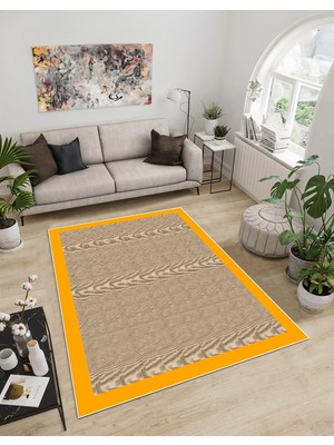 Dijidekor Shine M(297) Sarı Saçaksız Mutfak Koridor Yolluk Salon Yatak Odası Halısı