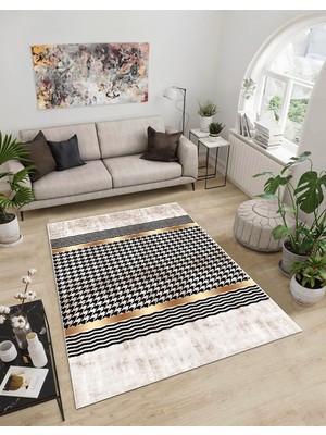 Dijidekor Shine M(92) Siyah Saçaksız Mutfak Koridor Yolluk Salon Yatak Odası Halısı