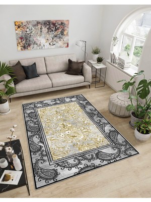 Dijidekor Shine M(32) Gri Saçaksız Mutfak Koridor Yolluk Salon Yatak Odası Halısı