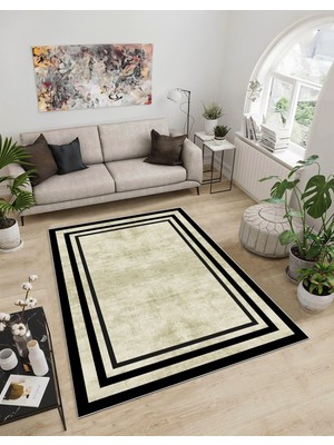 Dijidekor Shine M(31) Siyah Saçaksız Mutfak Koridor Yolluk Salon Yatak Odası Halısı