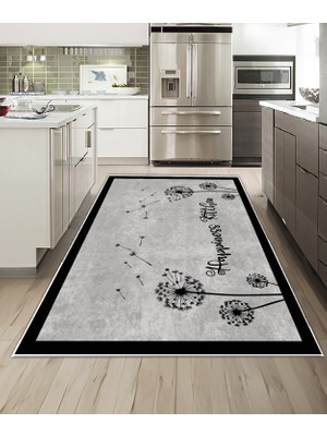 Dijidekor Shine M(258) Gri Saçaksız Mutfak Koridor Yolluk Salon Yatak Odası Halısı