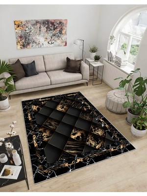 Dijidekor Shine M(53) Antrasit Saçaksız Mutfak Koridor Yolluk Salon Yatak Odası Halısı