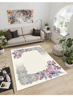 Dijidekor Shine M(287) Pembe Saçaksız Mutfak Koridor Yolluk Salon Yatak Odası Halısı