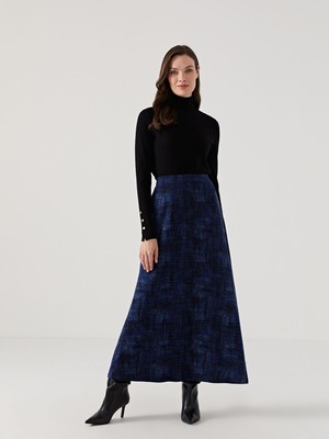 Lc Waikiki Yeni Sezon Beli Lastikli Desenli Kadın Etek