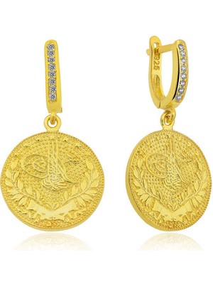 Fumeyabi Gümüş Reşat Detaylı Mengeçli Küpe