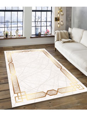 Dijidekor Shine M(134) Gold Saçaksız Mutfak Koridor Yolluk Salon Yatak Odası Halısı