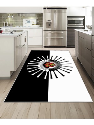 Dijidekor Shine M(243) Siyah Saçaksız Mutfak Koridor Yolluk Salon Yatak Odası Halısı