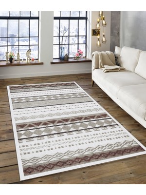 Dijidekor Shine M(168) Beyaz Saçaksız Mutfak Koridor Yolluk Salon Yatak Odası Halısı