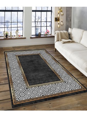 Dijidekor Shine M(111) Antrasit Saçaksız Mutfak Koridor Yolluk Salon Yatak Odası Halısı