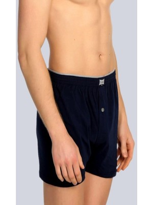 Tutku Erkek 2 Li Lacivert Penye Düğmeli Boxer MRT0117LC2-LACİVERT-S