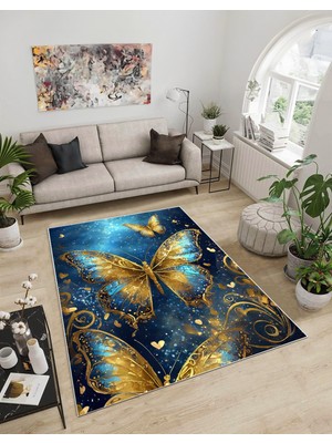 Dijidekor Shine M(267) Turkuaz Saçaksız Mutfak Koridor Yolluk Salon Yatak Odası Halısı