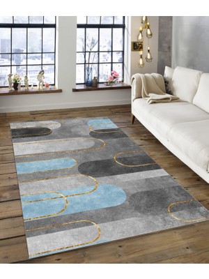 Dijidekor Shine M(123) Antrasit Saçaksız Mutfak Koridor Yolluk Salon Yatak Odası Halısı