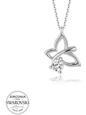 Fumeyabi Swarovski Taşlı Gümüş Yusufcuk Bayan Kolye