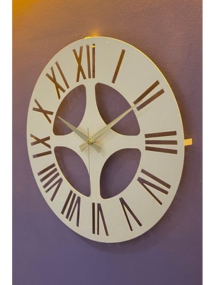 PremiumPort Modern Metal Lazer Kesim Duvar Saati, Sessiz Mekanizma, 40X40 cm