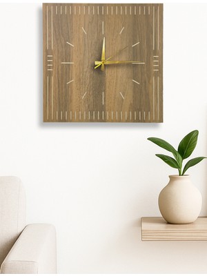 PremiumPort Modern Kare Ahşap Duvar Saati ile Şıklığı Yansıtın