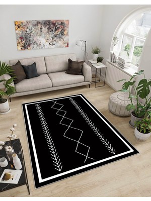 Dijidekor Shine M(190) Siyah Saçaksız Mutfak Koridor Yolluk Salon Yatak Odası Halısı