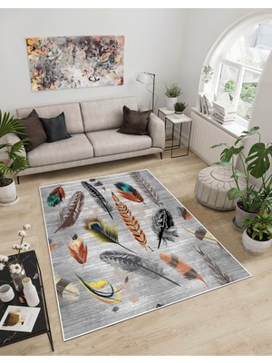 Dijidekor Shine M(76) Gri Saçaksız Mutfak Koridor Yolluk Salon Yatak Odası Halısı