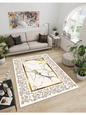 Dijidekor Shine M(15) Gold Saçaksız Mutfak Koridor Yolluk Salon Yatak Odası Halısı