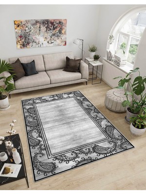 Dijidekor Shine M(8) Gri Saçaksız Mutfak Koridor Yolluk Salon Yatak Odası Halısı
