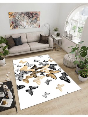 Dijidekor Shine M(262) Beyaz Saçaksız Mutfak Koridor Yolluk Salon Yatak Odası Halısı