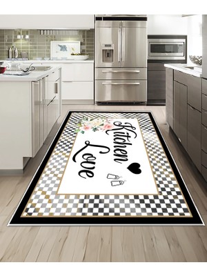 Dijidekor Shine M(249) Siyah Saçaksız Mutfak Koridor Yolluk Salon Yatak Odası Halısı