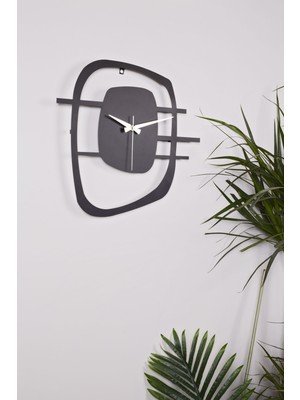 PremiumPort Modern Metal Duvar Saati 50X50CM, Sessiz Mekanizmalı, Dekoratif Tasarım