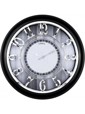 PremiumPort Büyük Boy Lüks Kabartmalı Rakamlı Duvar Saati, Salon ve Ofis Dekoru