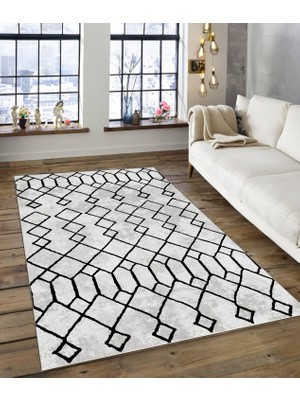 Dijidekor Shine M(140) Gri Saçaksız Mutfak Koridor Yolluk Salon Yatak Odası Halısı