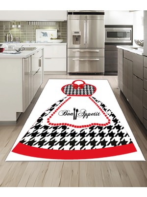 Dijidekor Shine M(242) Beyaz Saçaksız Mutfak Koridor Yolluk Salon Yatak Odası Halısı