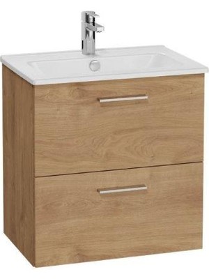 VitrA Mia 60 cm Çekmeceli Altın Meşe Alt Dolap + Lavabo