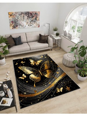 Dijidekor Shine M(272) Siyah Saçaksız Mutfak Koridor Yolluk Salon Yatak Odası Halısı