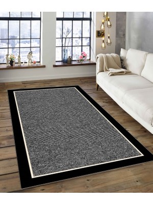 Dijidekor Shine M(118) Siyah Saçaksız Mutfak Koridor Yolluk Salon Yatak Odası Halısı