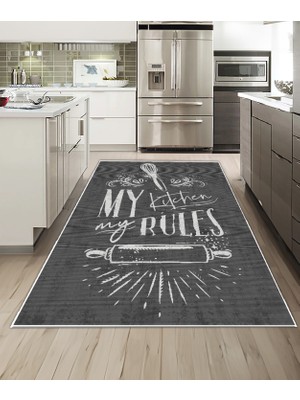 Dijidekor Shine M(255) Gri Saçaksız Mutfak Koridor Yolluk Salon Yatak Odası Halısı