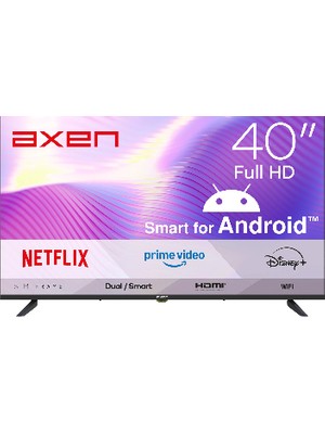 Axen AX40LEDM-A14S 40'' 100 Ekran Uydu Alıcılı Full HD Android LED TV