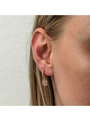 Fumeyabi ​gümüş Sallantılı Rose Çiçek Kadın Küpe