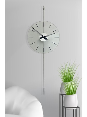 PremiumPort Modern Metal ve Cam Tasarımlı Şık Duvar Saati, Ev ve Ofis Dekoru Için Ideal