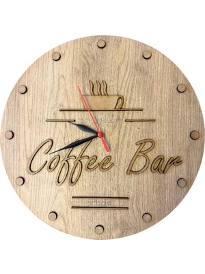 PremiumPort Şık 35X35 cm Duvar Saati, Modern Mutfak ve Kahve Köşesi Dekoru