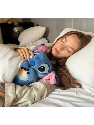 Halvey Nefes Alan Peluş, Uyku Arkadaşım Stitch Mavi Renk, Oyuncak Ayıcık, Peluş Oyuncak ( Pil Dahil )