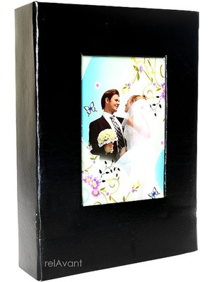 Angelphoto  15X21 Fotoğraf Albümü & 100'LÜK Albüm & Düğün Albümü & Anı Albümü & Kaliteli Deri Albüm Siyah