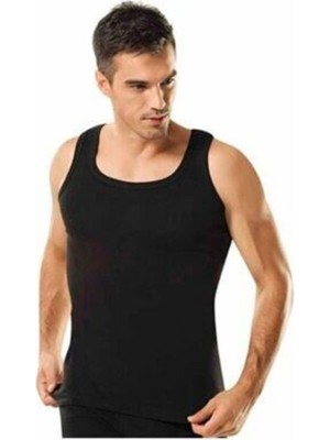 Tutku Erkek Siyah Pamuklu Ribana Sporcu Atlet 6'lı Paket-Siyah-M