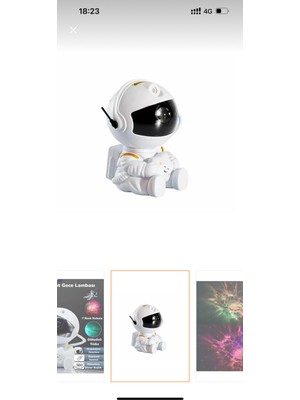 Angelphoto  Astronot Projektör LED Işık Lazer Galaxy 360 Yıldız Projeksiyon Aurora Bulutsusu Çocuk Gece Lambası