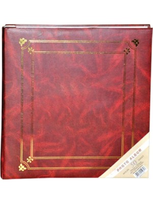 Angelphoto  50 Yaprak [100 SAYFA]-31X32 cm Ciltbezli Yapışkanlı Fotoğraf Albümü(Bordo)