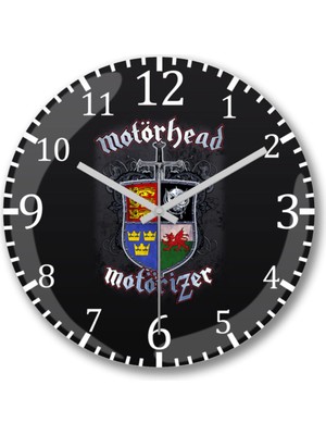 PremiumPort Motörhead Motörizer Duvar Saati, Şık ve Modern Tasarım, Gerçek Cam