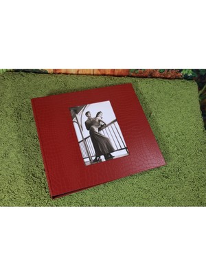 Angelphoto  10X15CM 600'LÜK Klasör Tipi Deri Fotoğraf Albümü Kırmızı