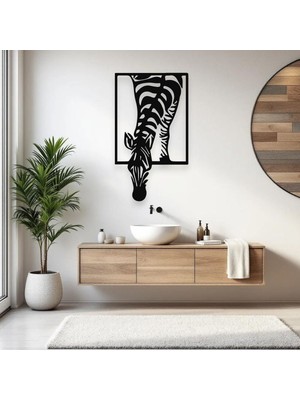 Sscnc Zebra Figürlü Mdf Duvar Dekoru – Modern Safari Tasarım Lazer Kesim Tablo