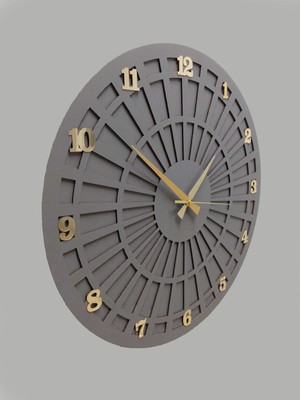 PremiumPort Şık ve Modern Ahşap Duvar Saati, Sessiz Mekanizmalı, Dekoratif Tasarım