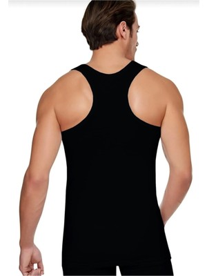 Tutku Erkek Ribana Sporcu Rambo Atlet Tekli Paket Tutku Kalitesiyle Ekstra Rahat ve Yumuşak-Siyah-M