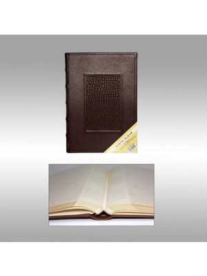 Angelphoto  10X15CM 300'LÜK Anı Yazma Bölümlü [memo] Deri Lüks Fotoğraf Albümü Kahverengi