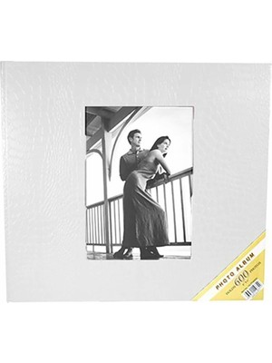 Angelphoto  Fotoğraf Albümü 600'LÜK 10X15 Lüx Deri Fotoğraf Albümü Beyaz