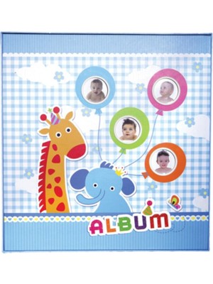 Angelphoto  20 Yaprak [40 Sayfa] Yapışkanlı Bebek Albümü(Mavi)